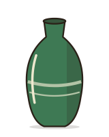 Bud vase, moss