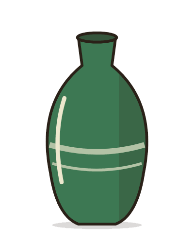 Bud vase, moss