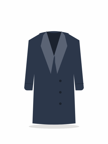 Hollis wool overcoat, navy