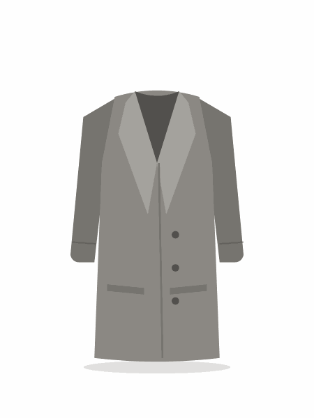 Vale cashmere coat, grey