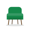 Rowe Lounge Armchair, Bouclé