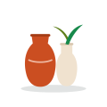 Terra Stoneware Vase Set of 2