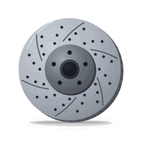 Brakewell drilled & slotted brake discs, front pair, 280 mm