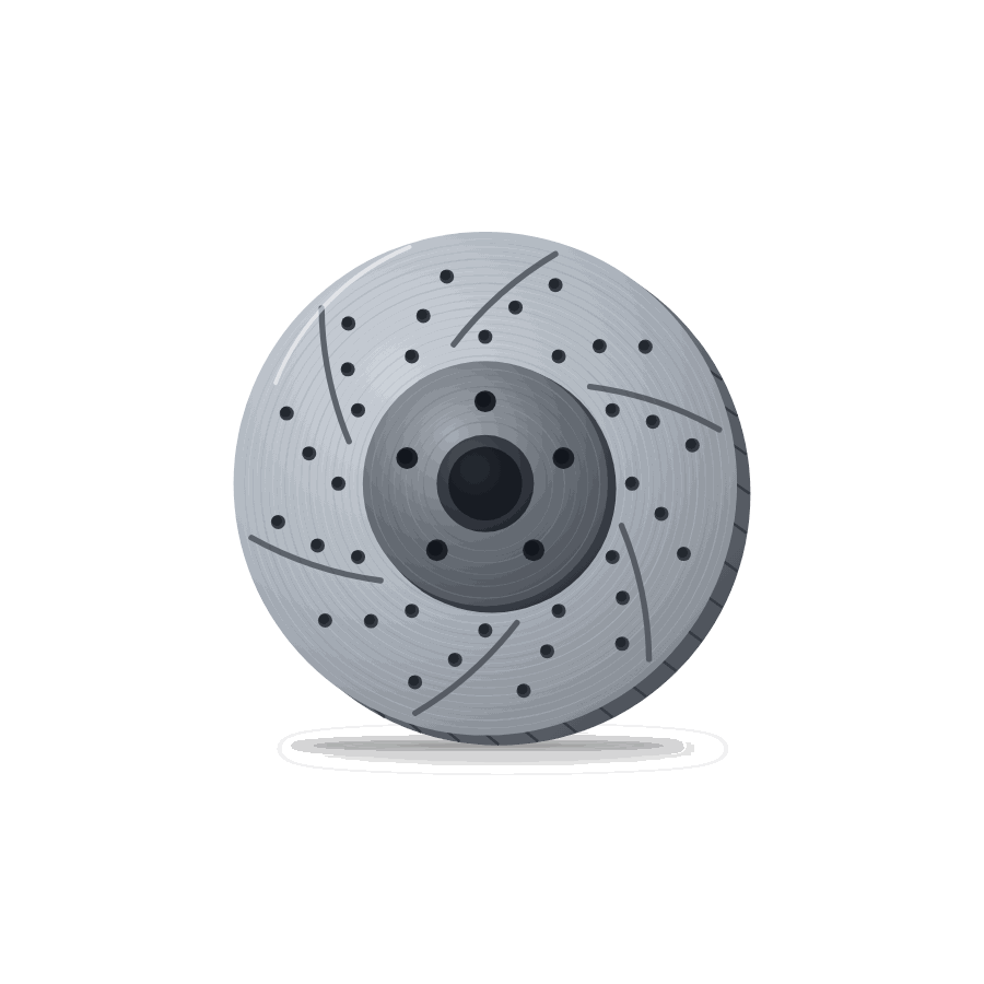 Brakewell drilled & slotted brake discs, front pair, 280 mm