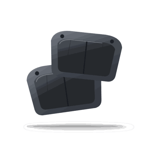 Brakewell heavy-duty brake pads, front axle set