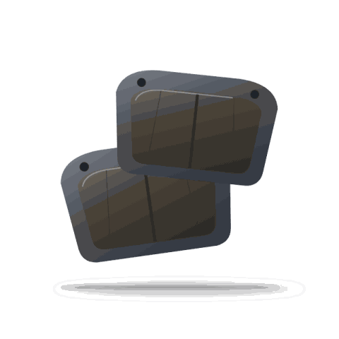 Brakewell ceramic brake pads, front axle set, low dust
