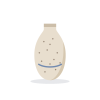 Speckled stoneware vase