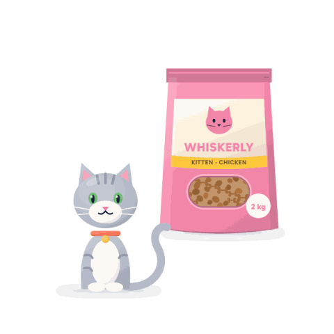 Kitten dry food, chicken