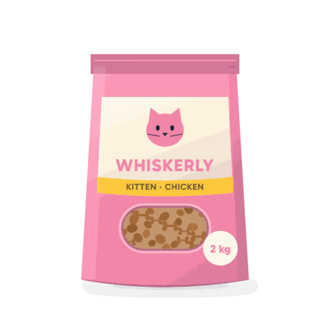 Kitten dry food, chicken