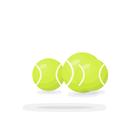 Squeaky tennis balls, pack of 3