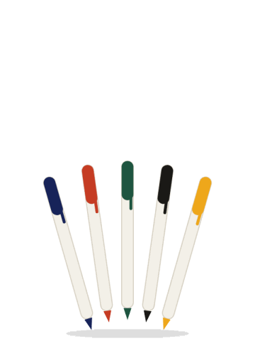 Gel pens 0.5 mm, pack of 5