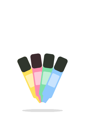 Highlighters, set of 4