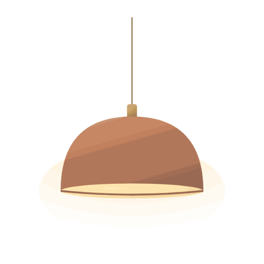 Dome pendant light, clay