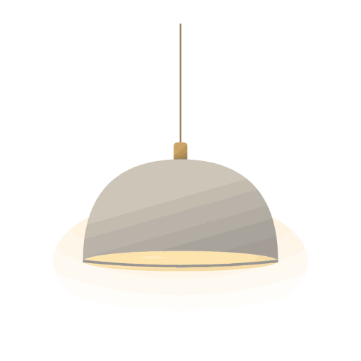 Dome pendant light, stone