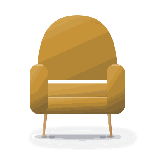Ines armchair, mustard