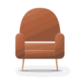 Ines armchair, terracotta