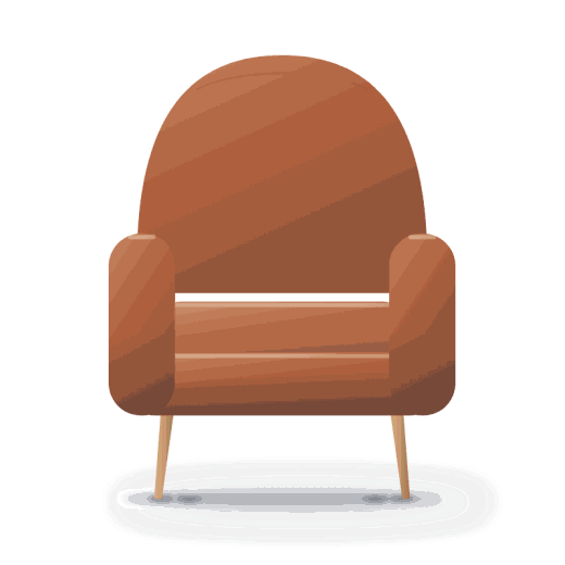Ines armchair, terracotta