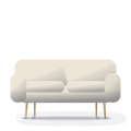 Marlow 3-seat sofa, ivory