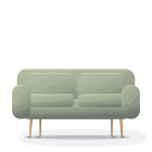 Marlow 3-seat sofa, sage