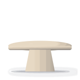 Orbit travertine coffee table