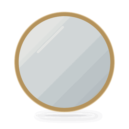 Sun round mirror, 80 cm