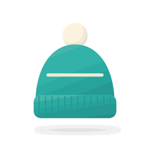 Knitted pom-pom beanie