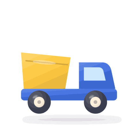 Wooden dump truck with tipping bed