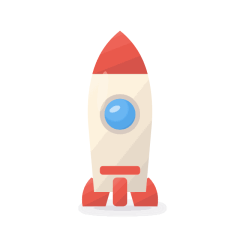 Wooden rocket with launch stand