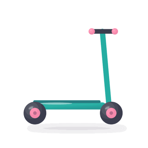 Three-wheel kick scooter