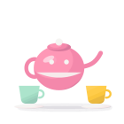 Tea party set, 12 pieces