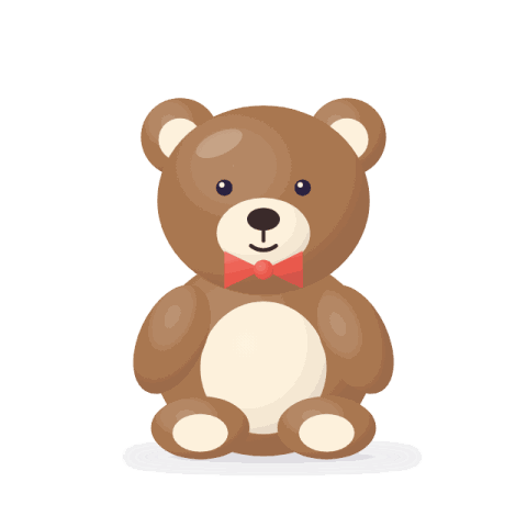 Party teddy with red bow, 40 cm