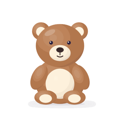 Organic cotton teddy bear, 30 cm
