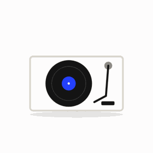 Belt-drive turntable T3, cobalt