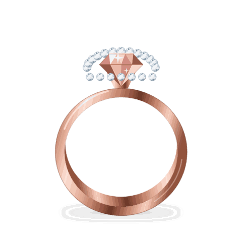 Aurora blush morganite halo ring