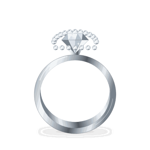 Aurora halo engagement ring