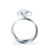 Aurora halo engagement ring