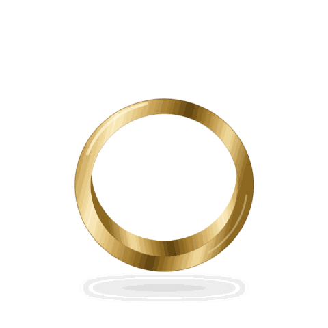 Classic court wedding band, 4 mm