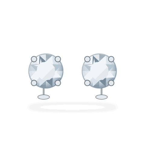 Diamond solitaire studs, 0.50 ct