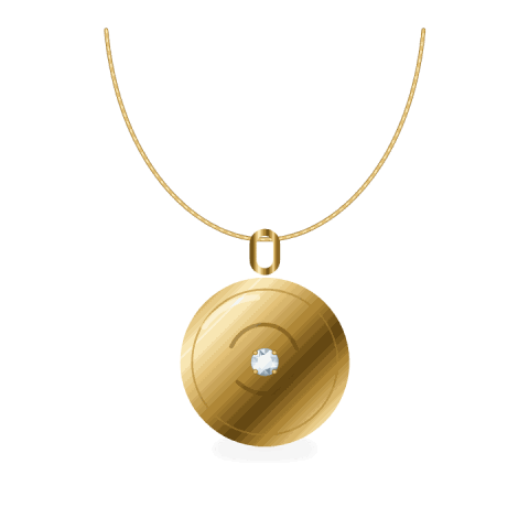 Engravable disc pendant