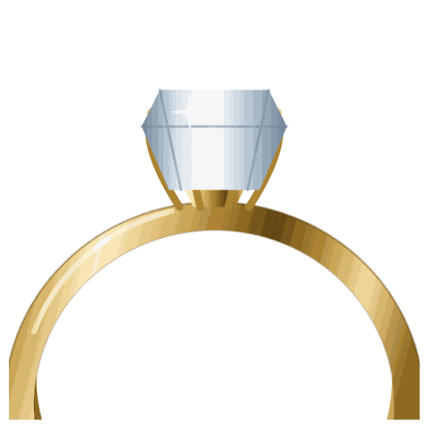 Emerald-cut diamond solitaire ring