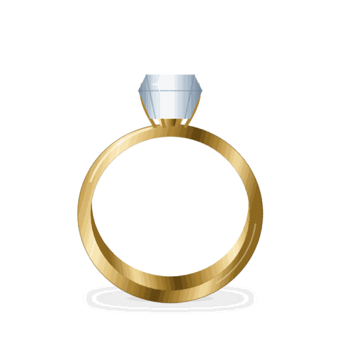 Emerald-cut diamond solitaire ring