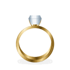 Emerald-cut diamond solitaire ring