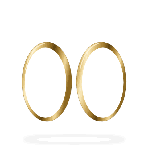Classic gold hoops, 30 mm