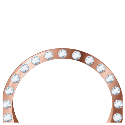 Half eternity ring in rose gold