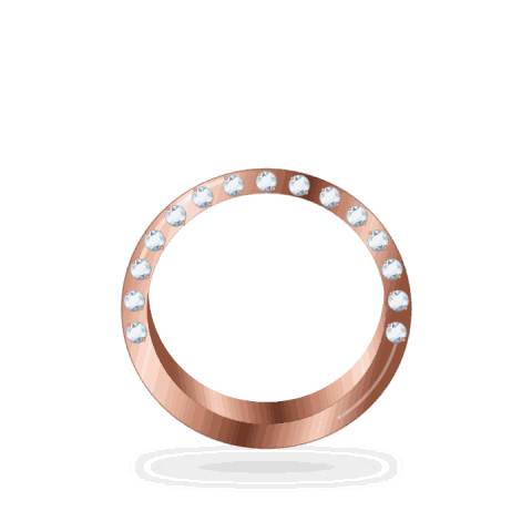 Half eternity ring in rose gold
