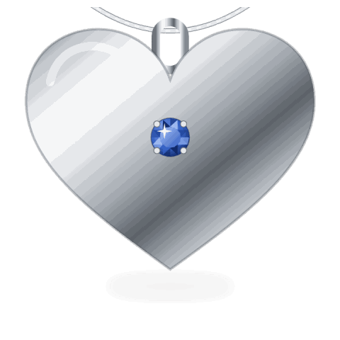 Sapphire heart locket