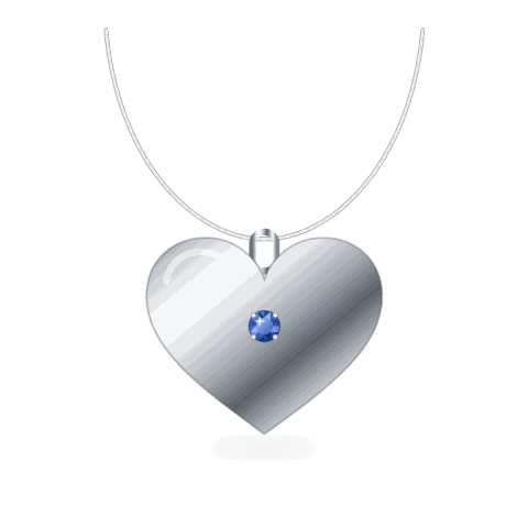 Sapphire heart locket