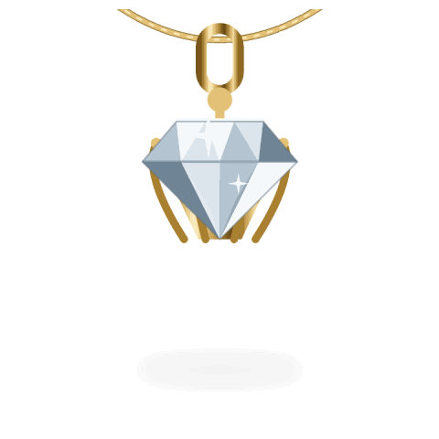 Diamond solitaire pendant