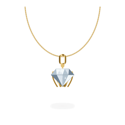 Diamond solitaire pendant