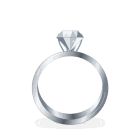 Solstice solitaire ring in platinum, 1.00 ct
